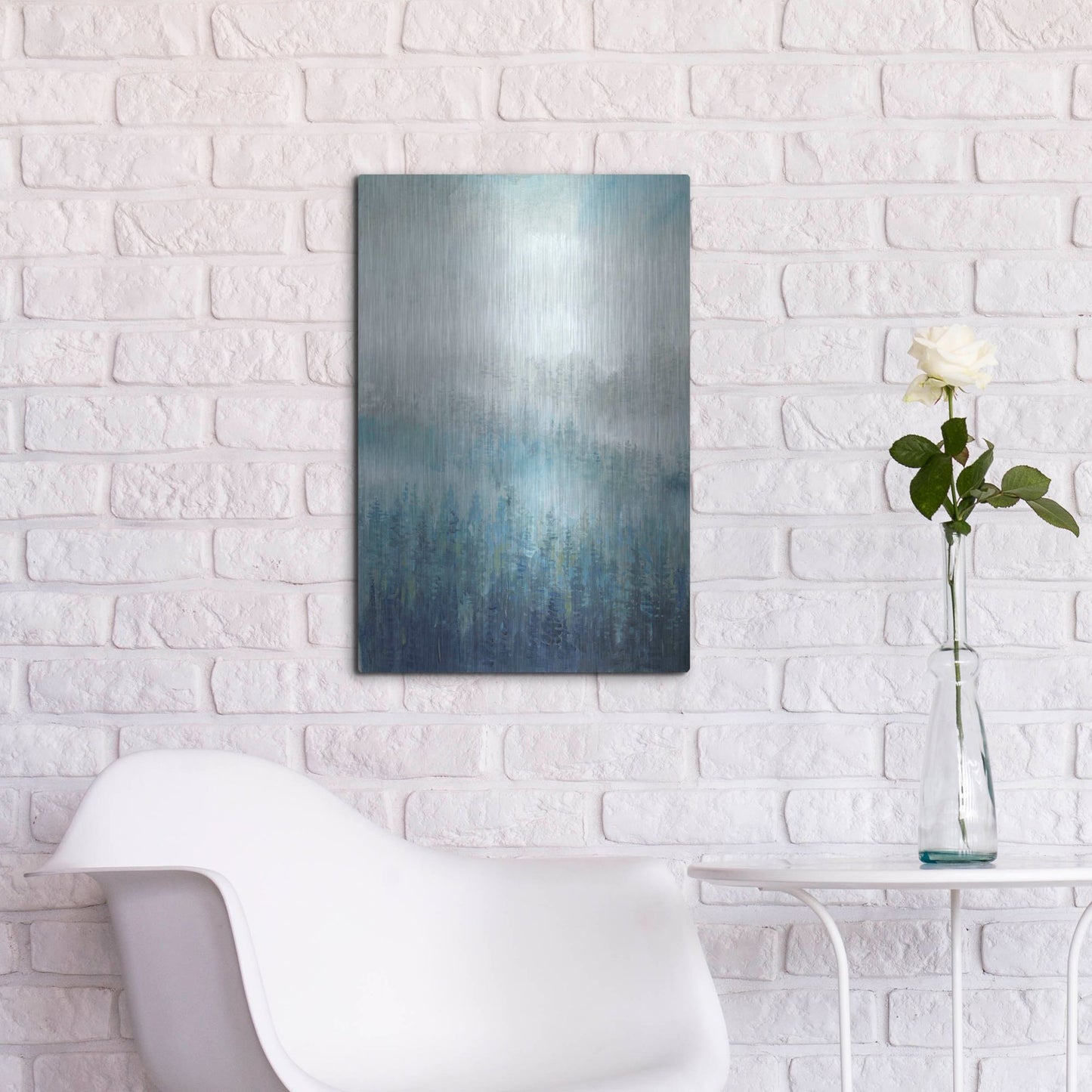 Luxe Metal Art 'Above the Mist I' by Tim O'Toole, Metal Wall Art,16x24