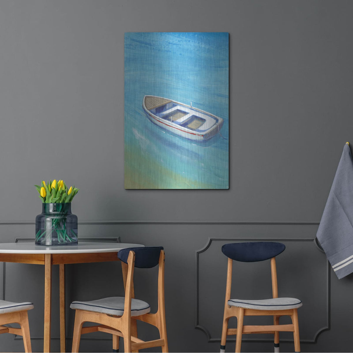 'Anchored Dingy I' by Tim O'Toole – Metal Wall Art, 24x36 room view