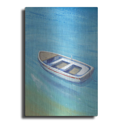 Luxe Metal Art 'Anchored Dingy I' by Tim O'Toole, Metal Wall Art