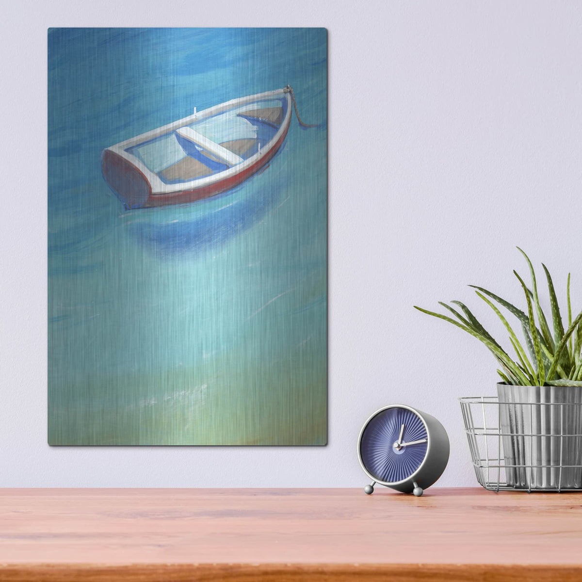 'Anchored Dingy II' by Tim O'Toole – Metal Wall Art, 12x16 room view