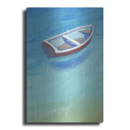 Luxe Metal Art 'Anchored Dingy II' by Tim O'Toole, Metal Wall Art