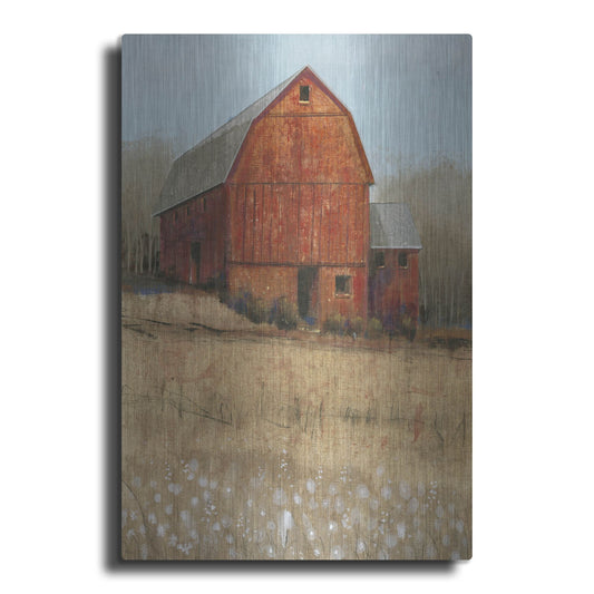 Luxe Metal Art 'Red Barn View I' by Tim O'Toole, Metal Wall Art