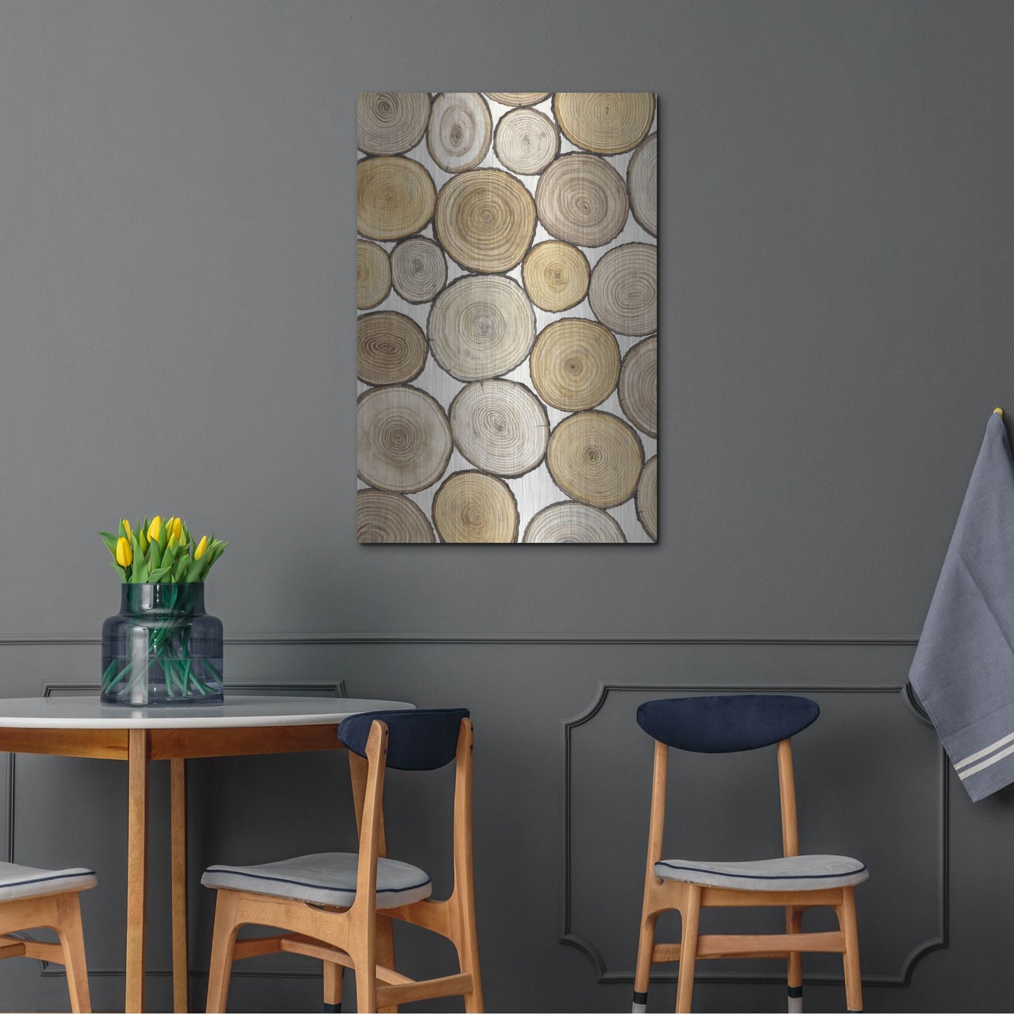 Luxe Metal Art 'Tree Ring Study I' by Tim O'Toole, Metal Wall Art,24x36