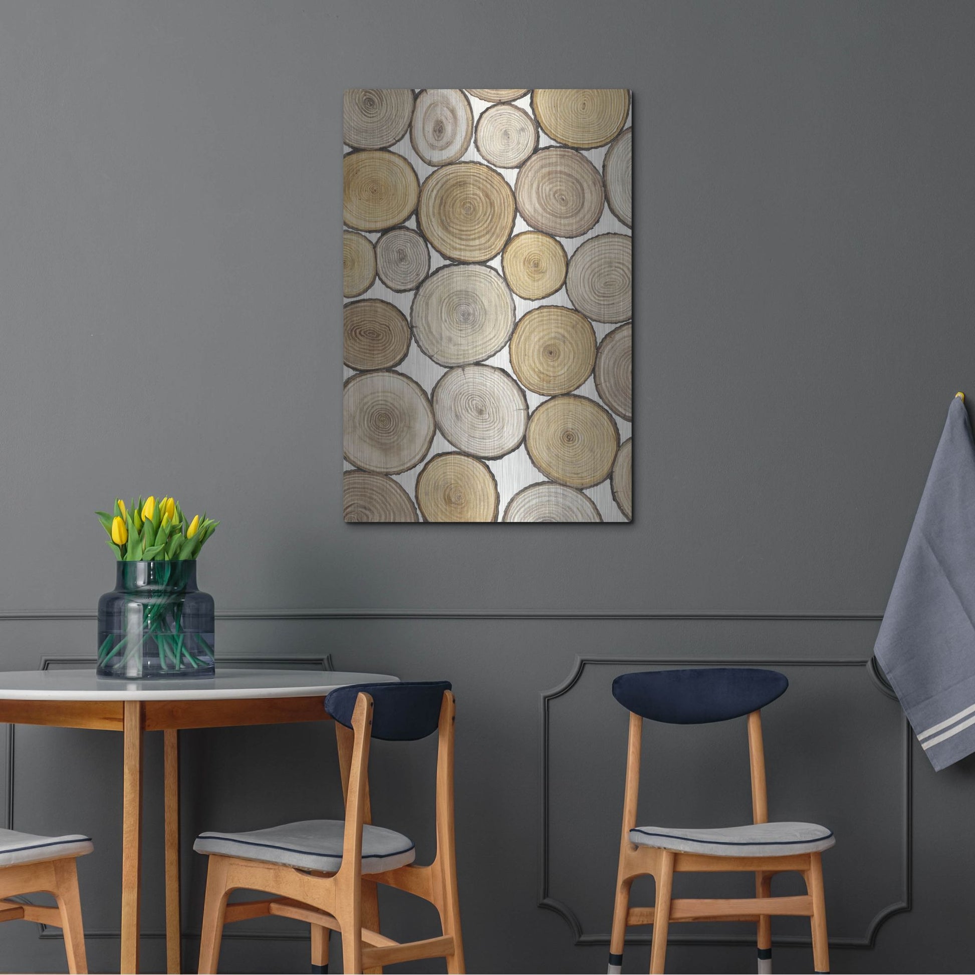 Luxe Metal Art 'Tree Ring Study I' by Tim O'Toole, Metal Wall Art,24x36