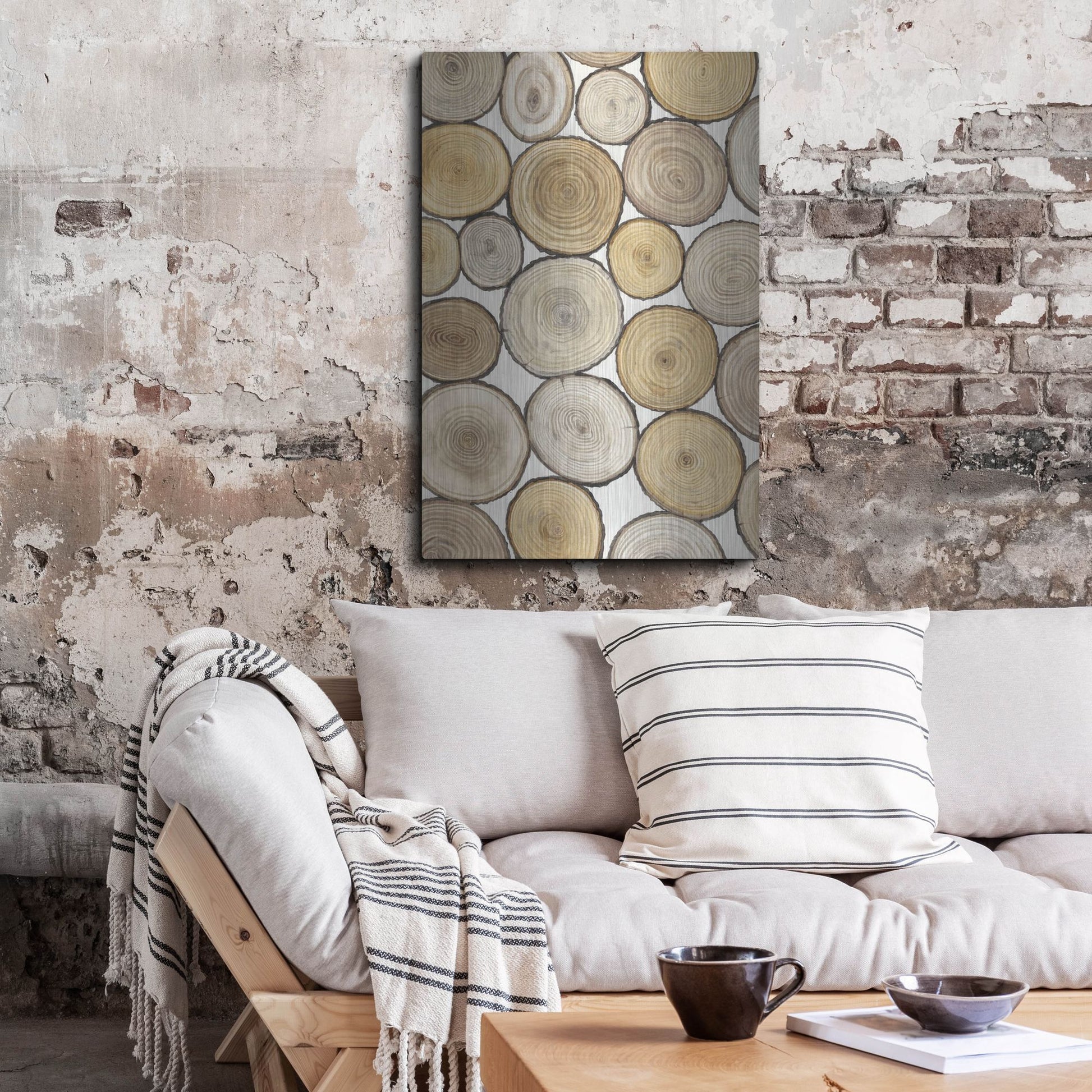 Luxe Metal Art 'Tree Ring Study I' by Tim O'Toole, Metal Wall Art,24x36