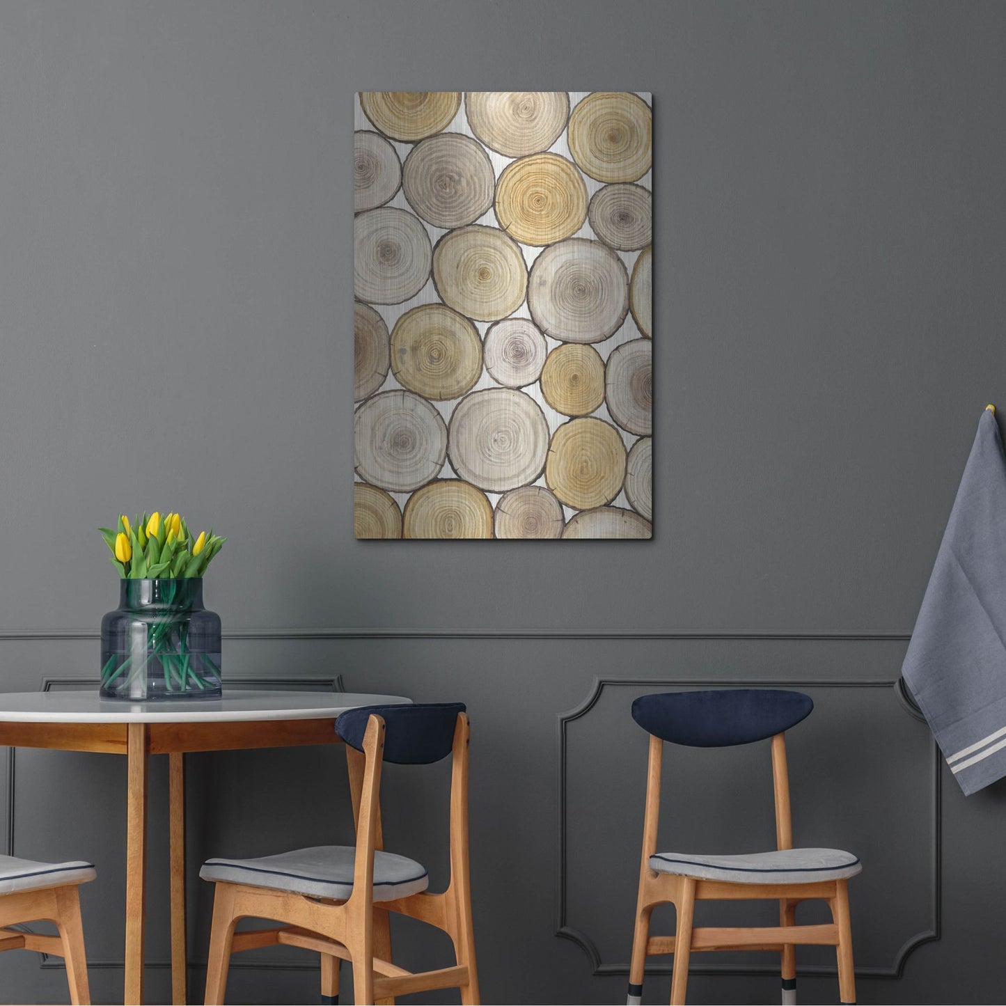 Luxe Metal Art 'Tree Ring Study II' by Tim O'Toole, Metal Wall Art,24x36