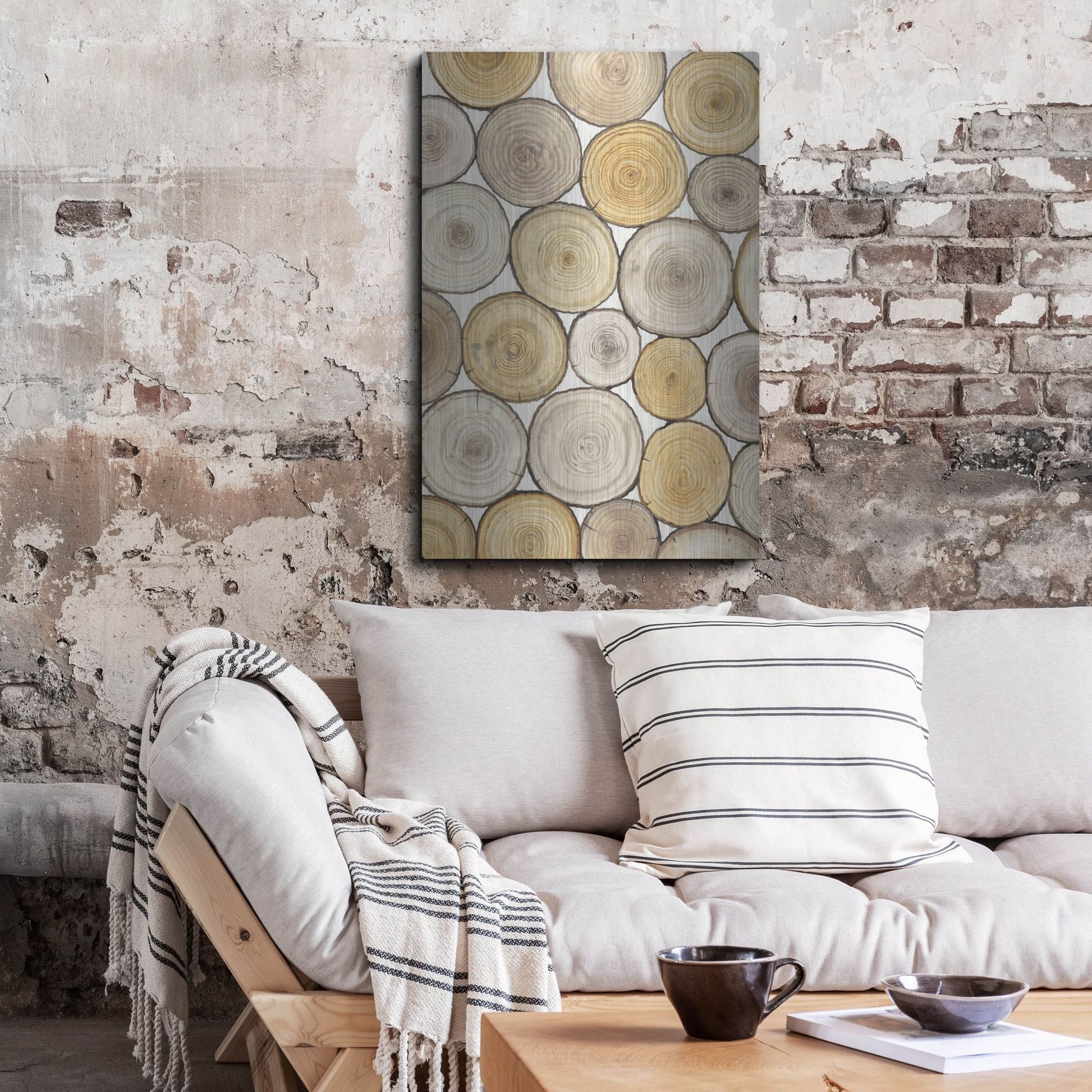 Luxe Metal Art 'Tree Ring Study II' by Tim O'Toole, Metal Wall Art,24x36