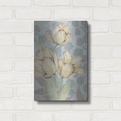 Luxe Metal Art 'Trois Fleurs II' by Tim O'Toole, Metal Wall Art,12x16