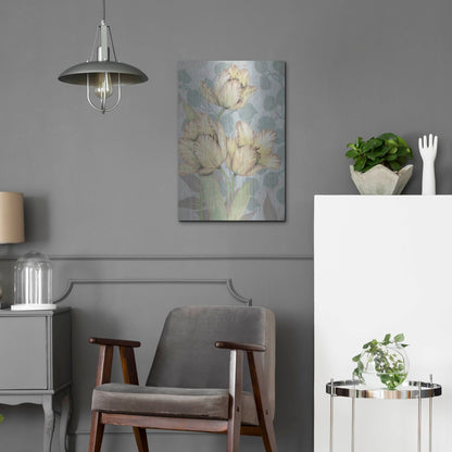 Luxe Metal Art 'Trois Fleurs II' by Tim O'Toole, Metal Wall Art,16x24