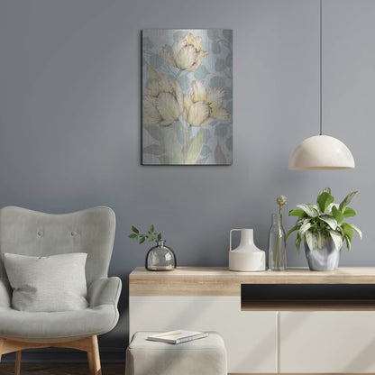 Luxe Metal Art 'Trois Fleurs II' by Tim O'Toole, Metal Wall Art,16x24