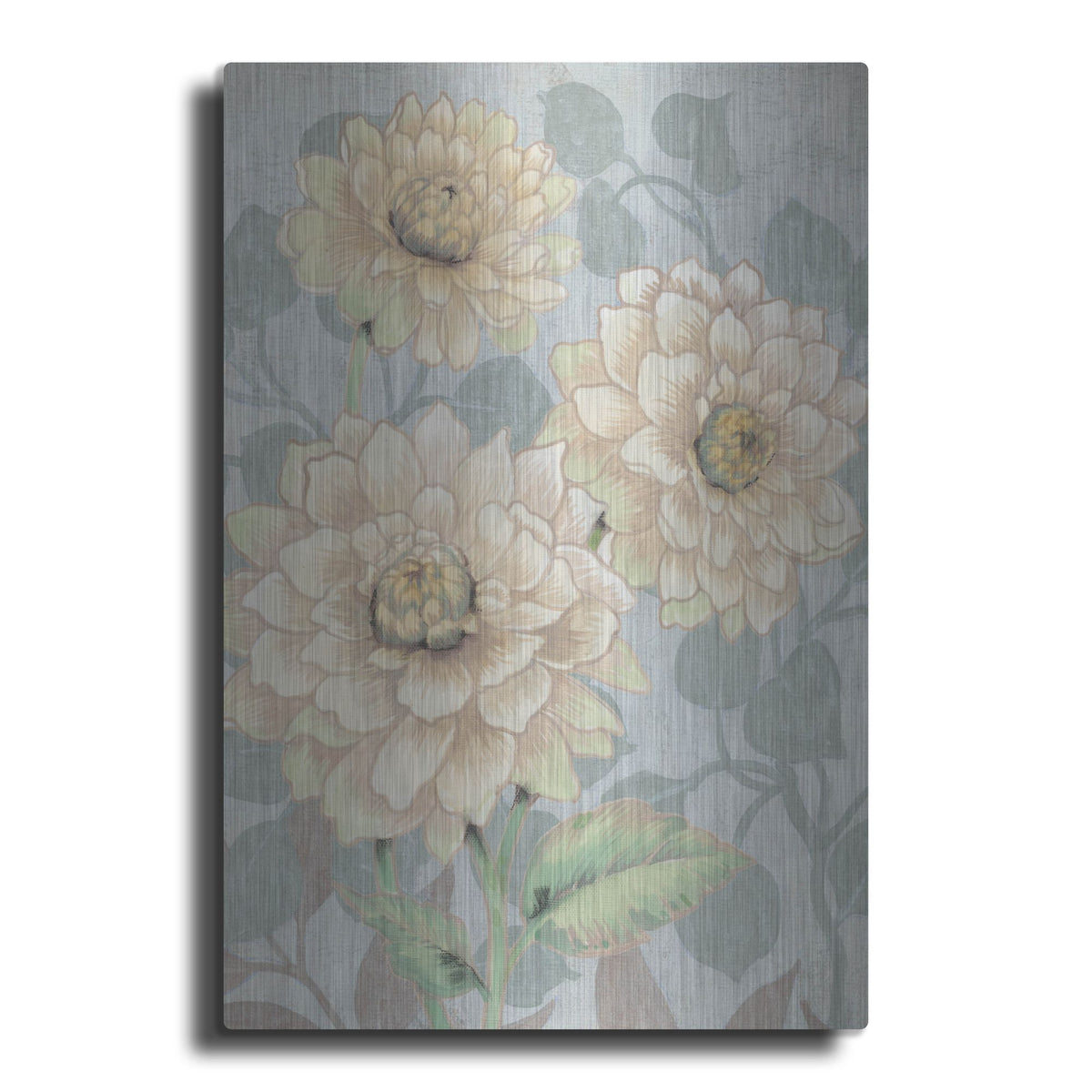 Luxe Metal Art 'Trois Fleurs III' by Tim O'Toole, Metal Wall Art