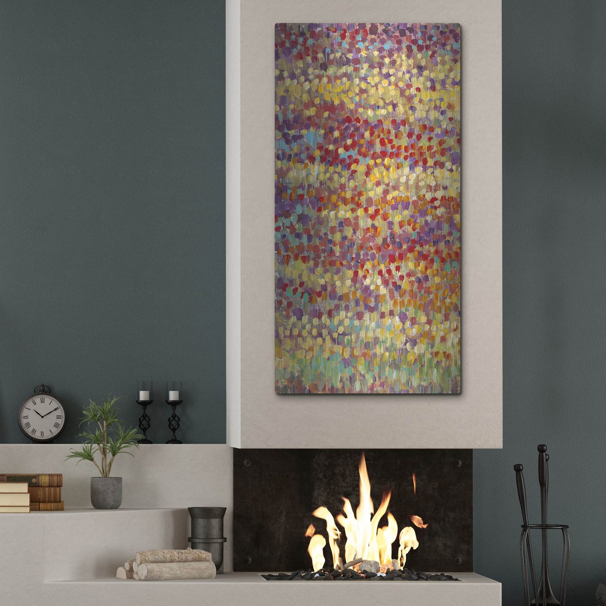 Luxe Metal Art 'Tulips in Bloom I' by Tim O'Toole, Metal Wall Art,24x48