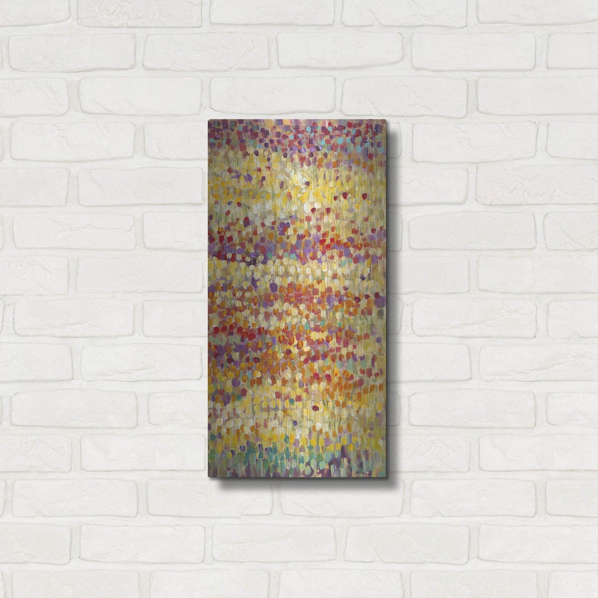 Luxe Metal Art 'Tulips in Bloom II' by Tim O'Toole, Metal Wall Art,12x24