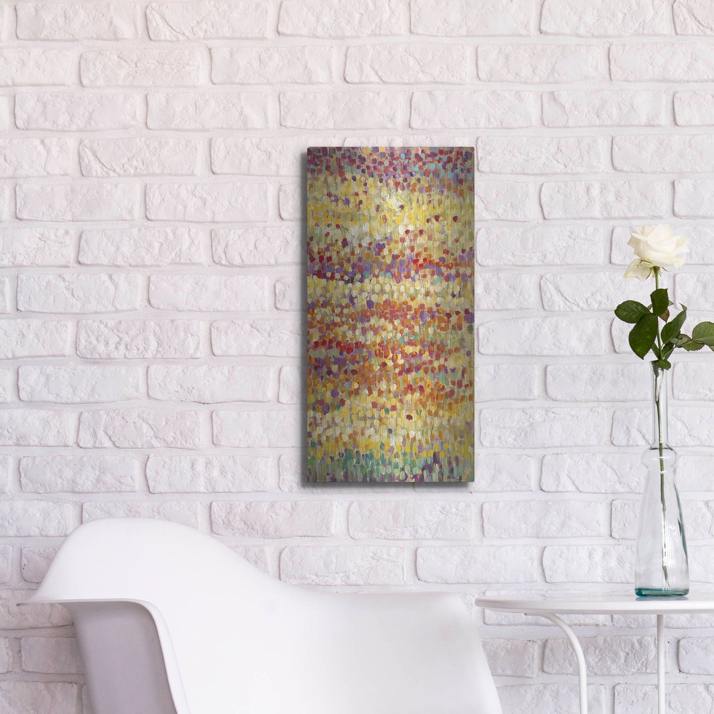 Luxe Metal Art 'Tulips in Bloom II' by Tim O'Toole, Metal Wall Art,12x24