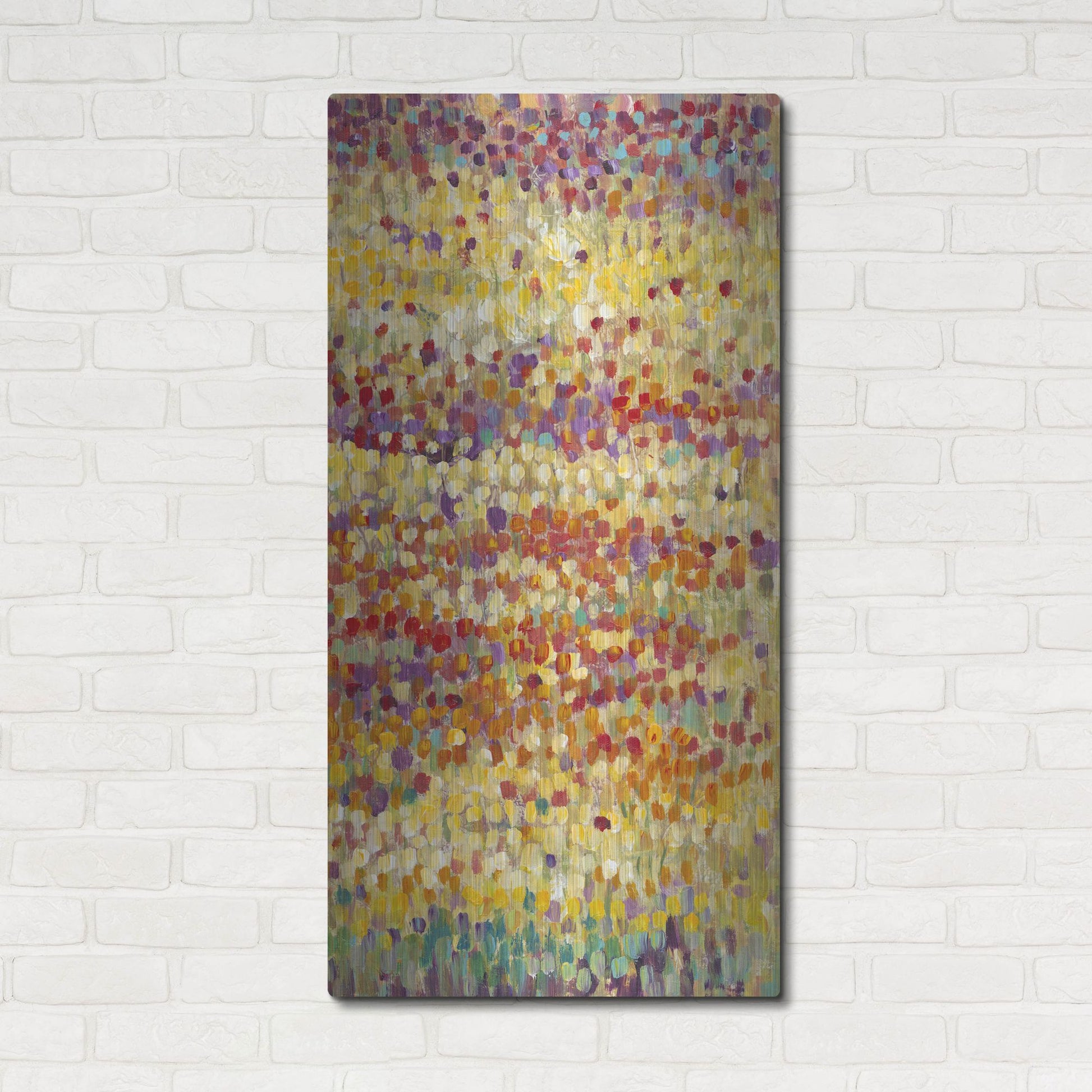 Luxe Metal Art 'Tulips in Bloom II' by Tim O'Toole, Metal Wall Art,24x48