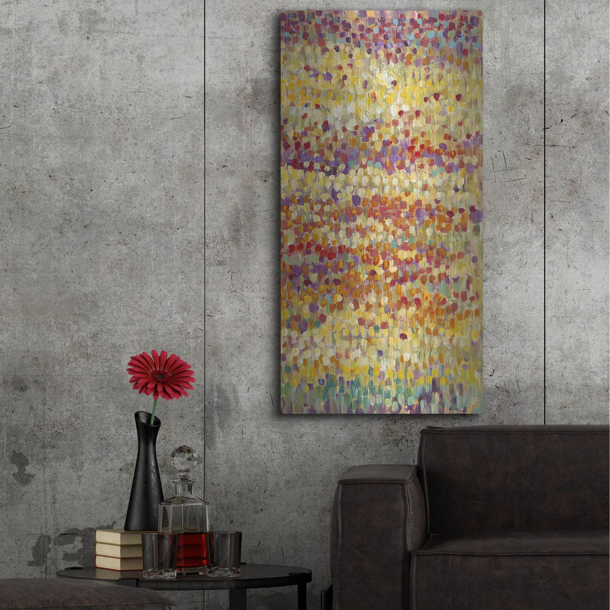 Luxe Metal Art 'Tulips in Bloom II' by Tim O'Toole, Metal Wall Art,24x48