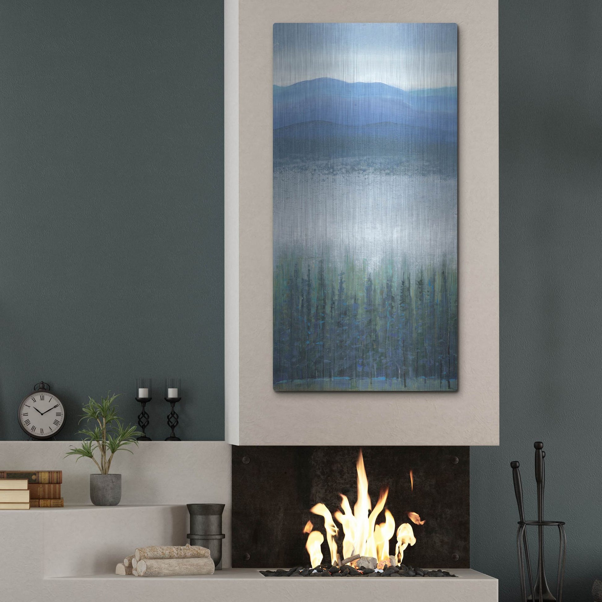 Luxe Metal Art 'Valley Fog I' by Tim O'Toole, Metal Wall Art,24x48