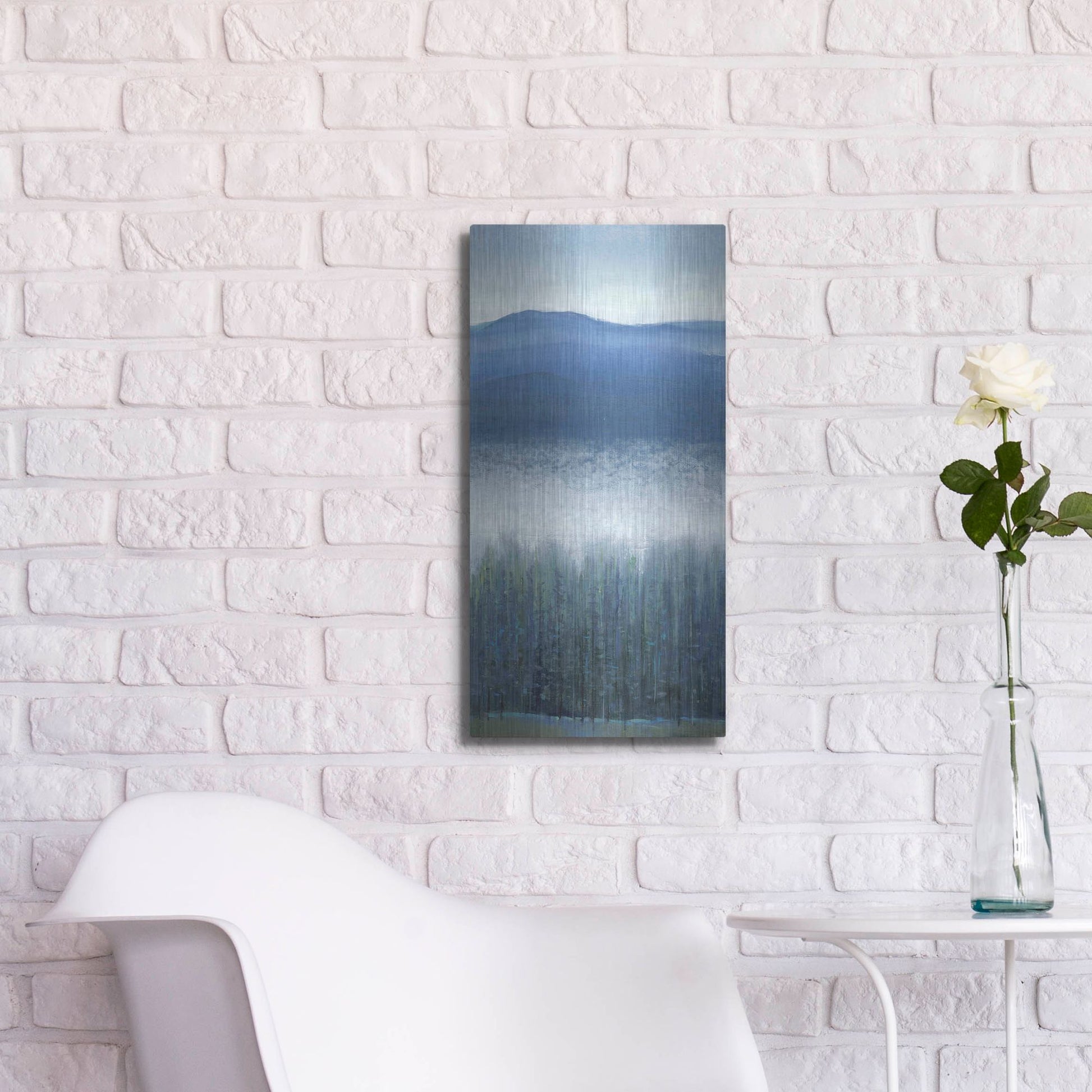 Luxe Metal Art 'Valley Fog II' by Tim O'Toole, Metal Wall Art,12x24