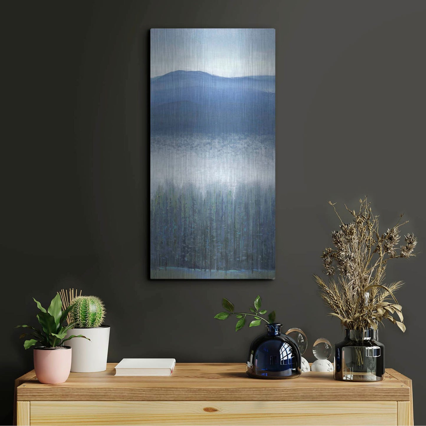 Luxe Metal Art 'Valley Fog II' by Tim O'Toole, Metal Wall Art,12x24