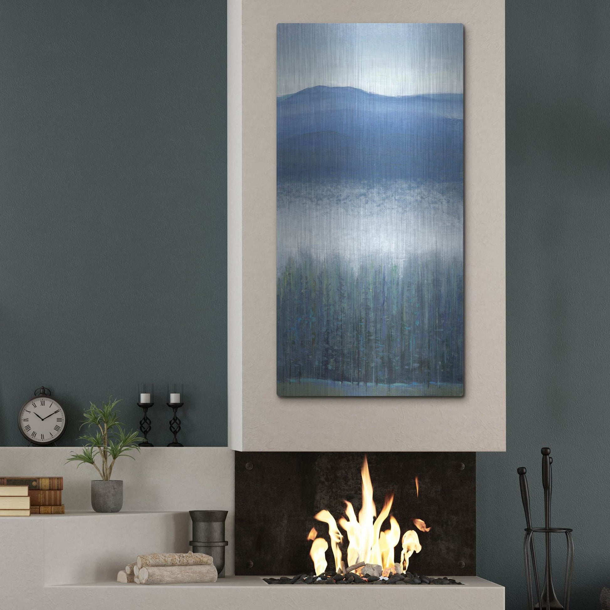 Luxe Metal Art 'Valley Fog II' by Tim O'Toole, Metal Wall Art,24x48