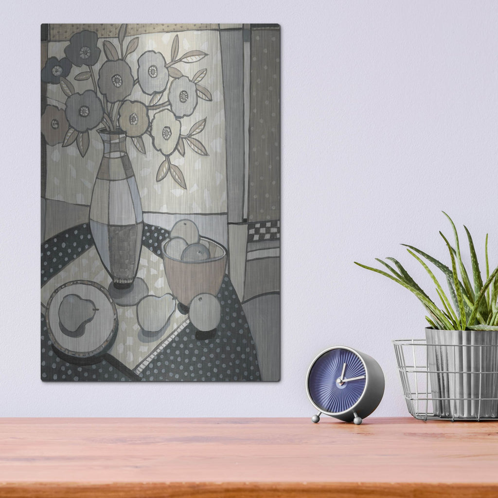 Luxe Metal Art 'Table Top I' by Tim O'Toole, Metal Wall Art,12x16
