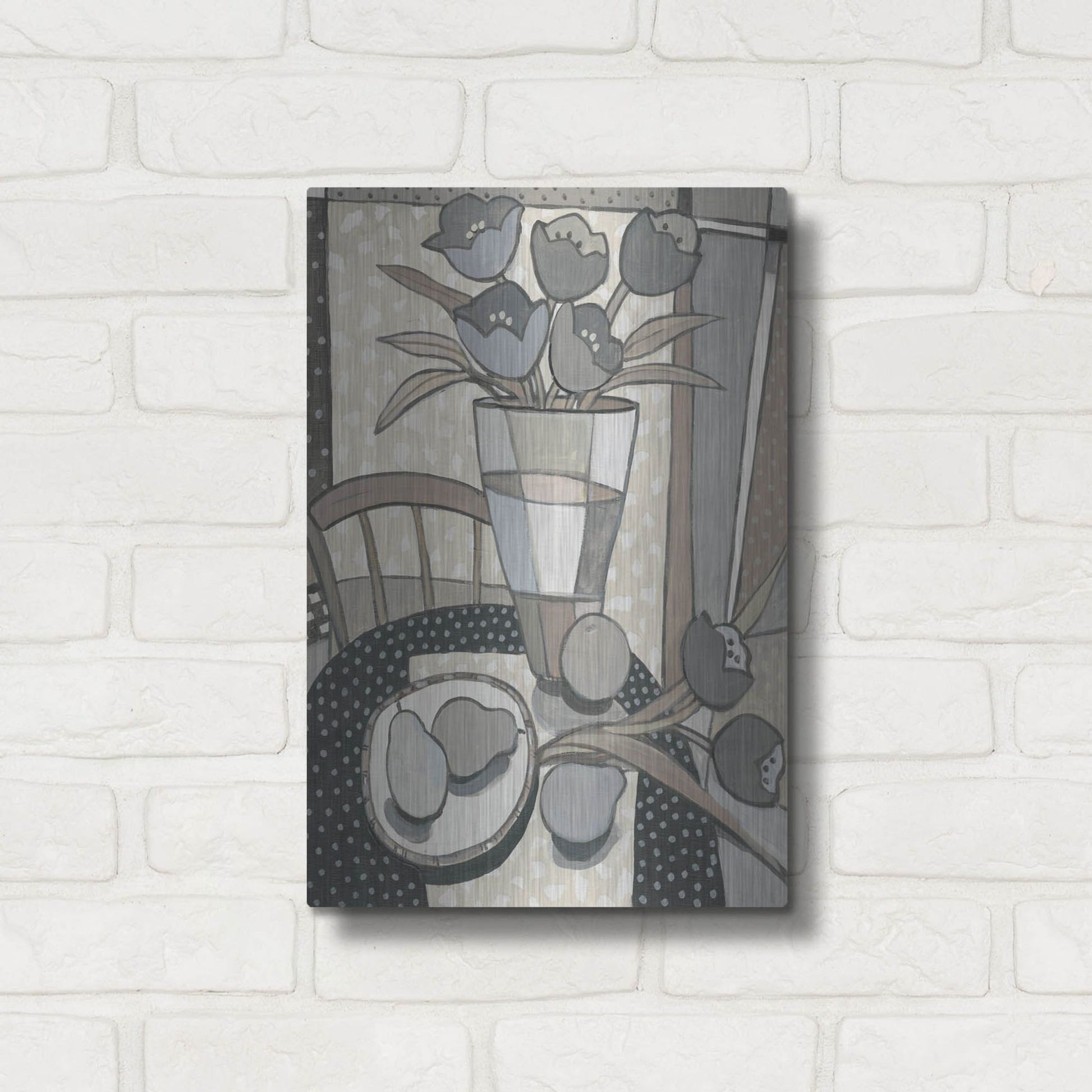 Luxe Metal Art 'Table Top II' by Tim O'Toole, Metal Wall Art,12x16