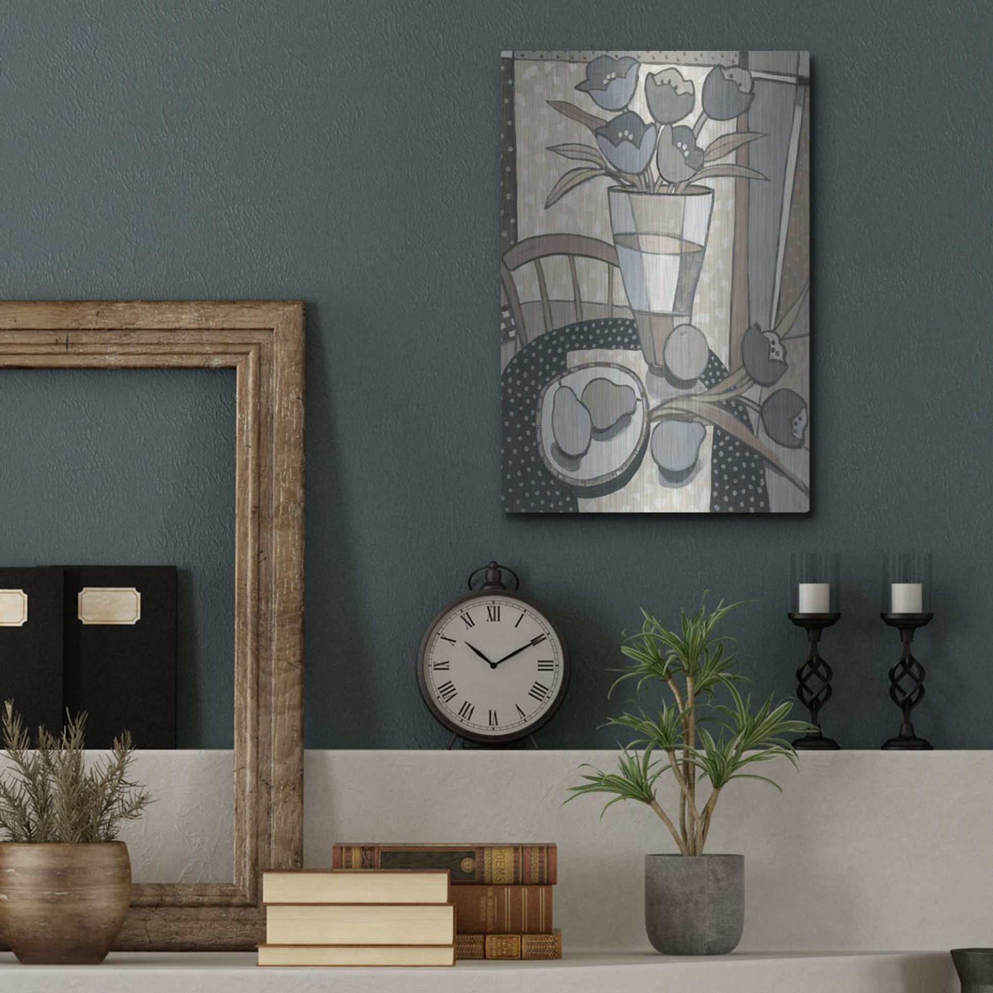 Luxe Metal Art 'Table Top II' by Tim O'Toole, Metal Wall Art,12x16