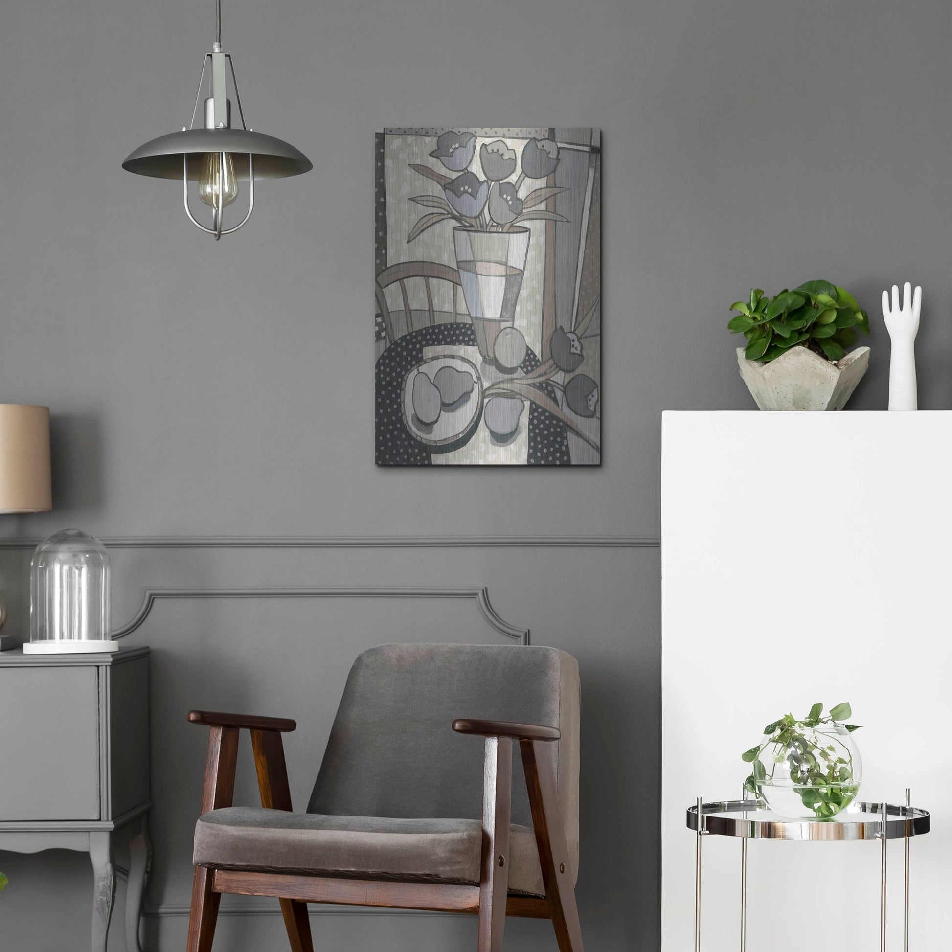Luxe Metal Art 'Table Top II' by Tim O'Toole, Metal Wall Art,16x24