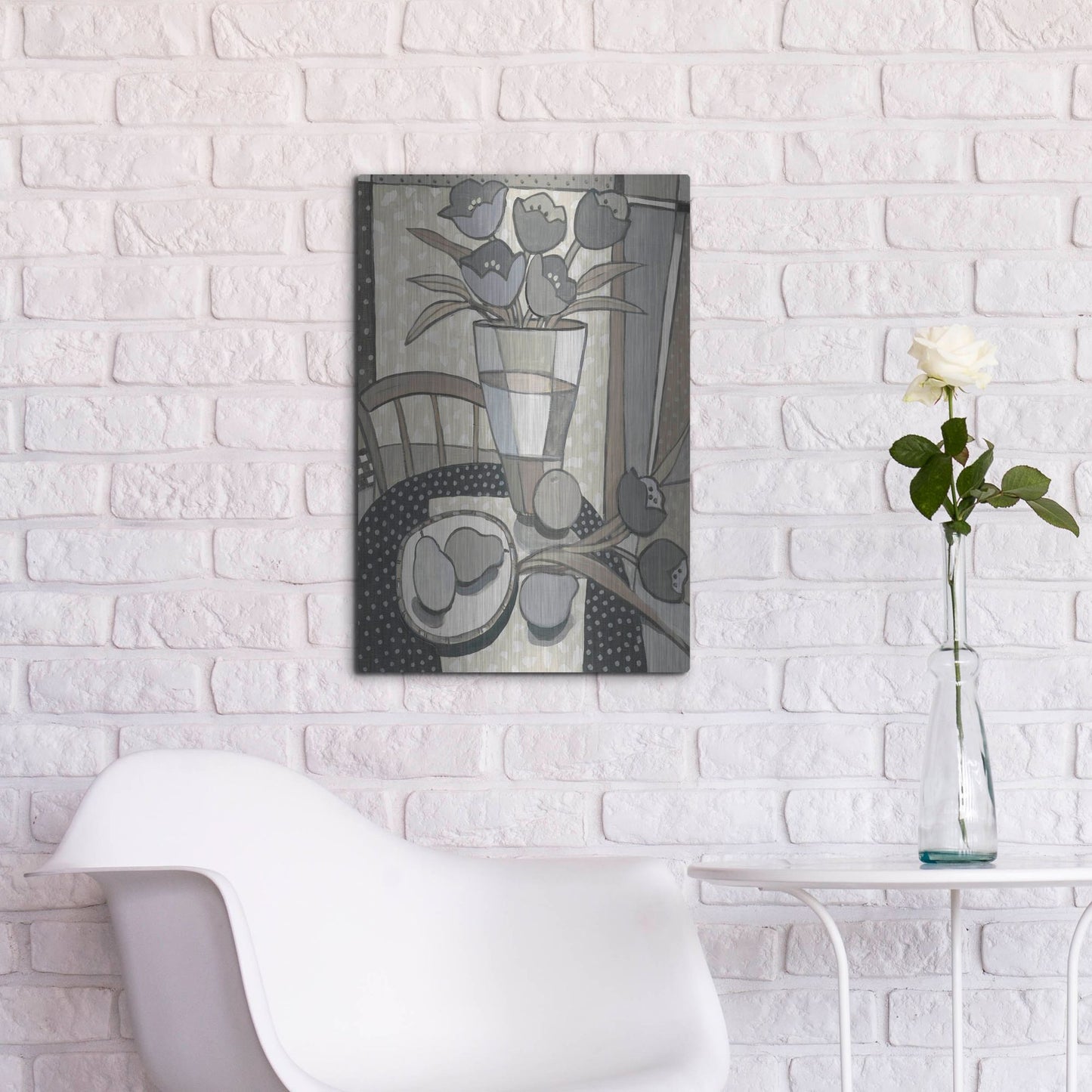Luxe Metal Art 'Table Top II' by Tim O'Toole, Metal Wall Art,16x24