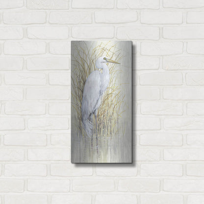 Luxe Metal Art 'Wading I' by Tim O'Toole, Metal Wall Art,12x24