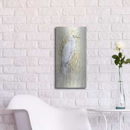 Luxe Metal Art 'Wading I' by Tim O'Toole, Metal Wall Art,12x24