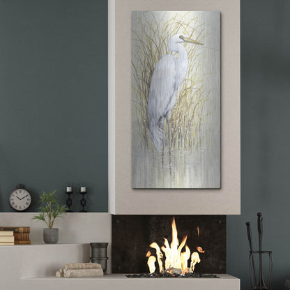 Luxe Metal Art 'Wading I' by Tim O'Toole, Metal Wall Art,24x48
