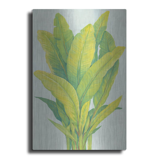 Luxe Metal Art 'Chartreuse Tropical Foliage I' by Tim O'Toole, Metal Wall Art