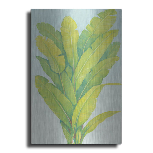 Luxe Metal Art 'Chartreuse Tropical Foliage II' by Tim O'Toole, Metal Wall Art