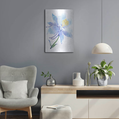 Luxe Metal Art 'Columbine Bloom I' by Tim O'Toole, Metal Wall Art,16x24