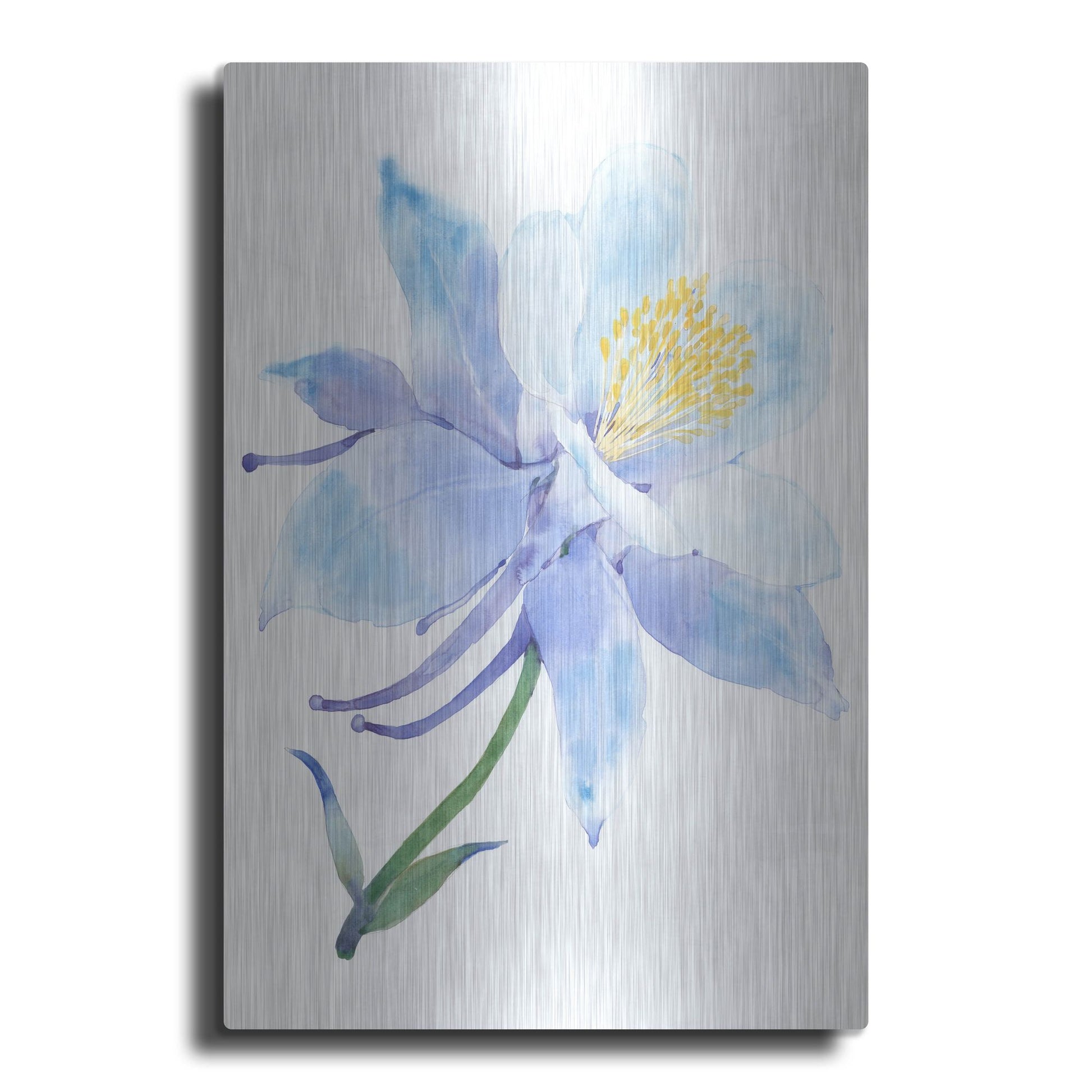 Luxe Metal Art 'Columbine Bloom I' by Tim O'Toole, Metal Wall Art