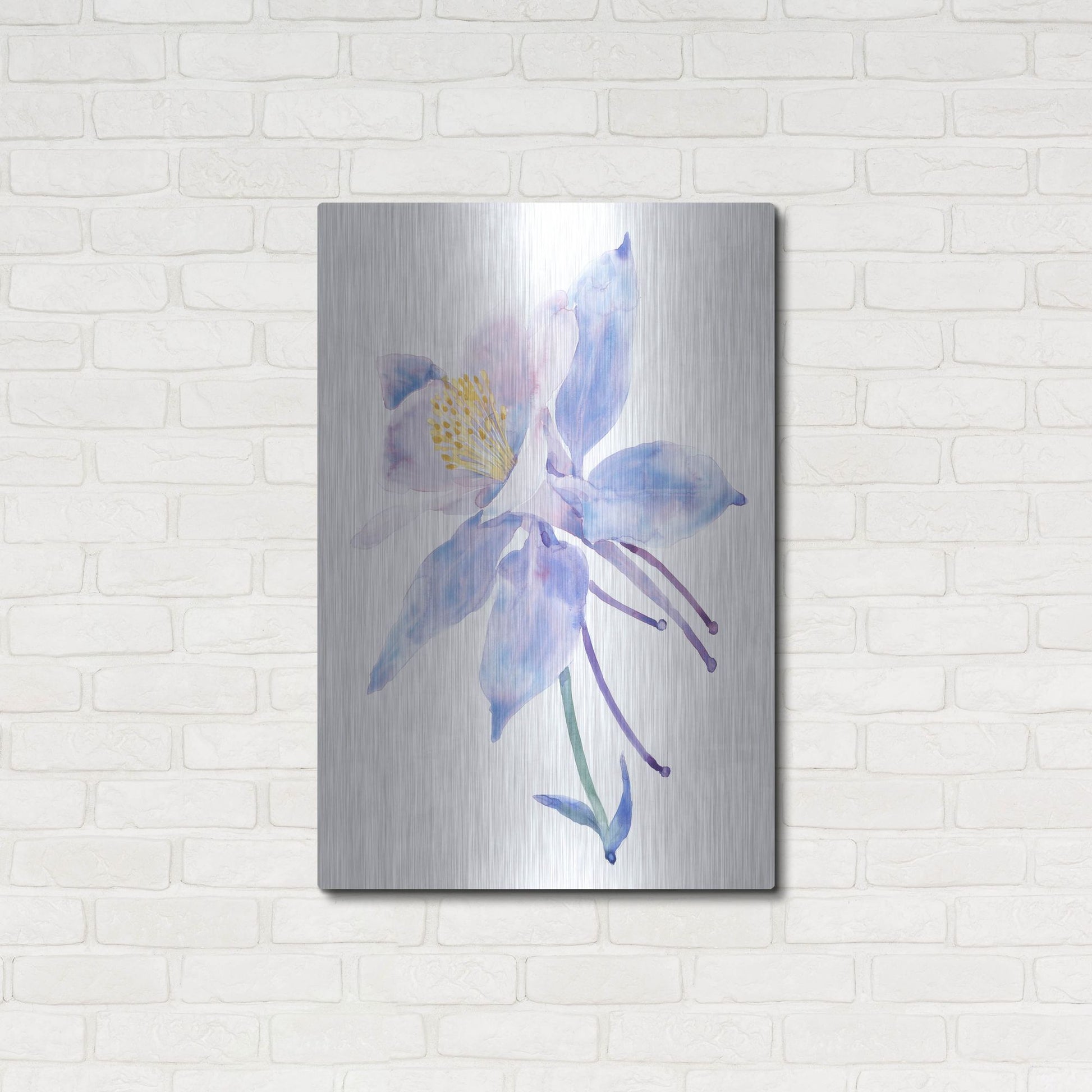 Luxe Metal Art 'Columbine Bloom II' by Tim O'Toole, Metal Wall Art,24x36