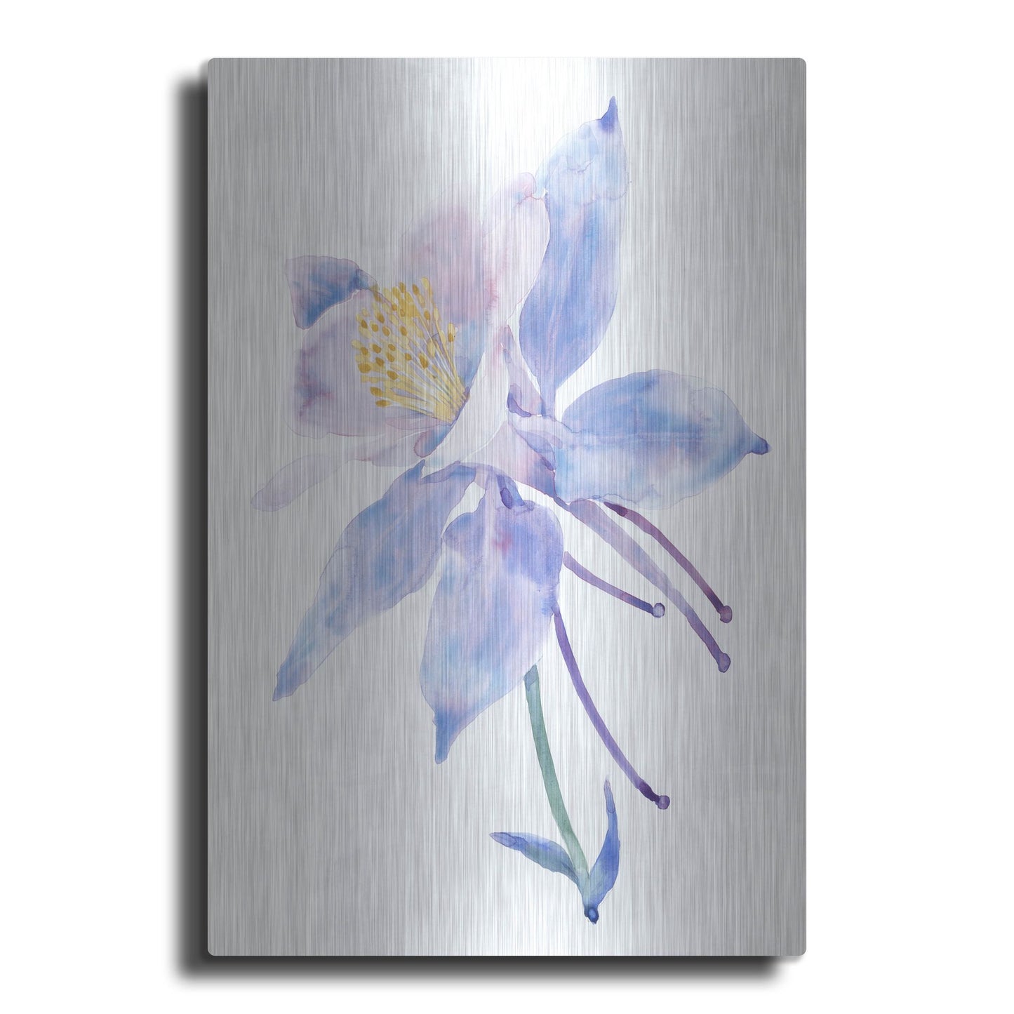 Luxe Metal Art 'Columbine Bloom II' by Tim O'Toole, Metal Wall Art