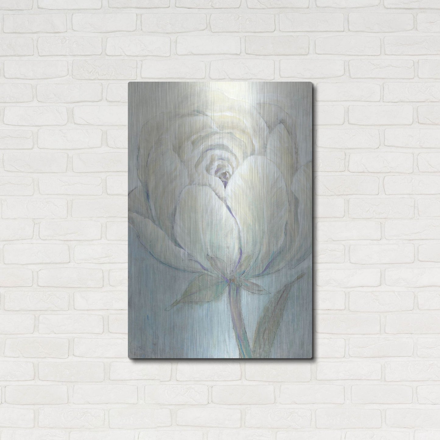 Luxe Metal Art 'English Rose I' by Tim O'Toole, Metal Wall Art,24x36