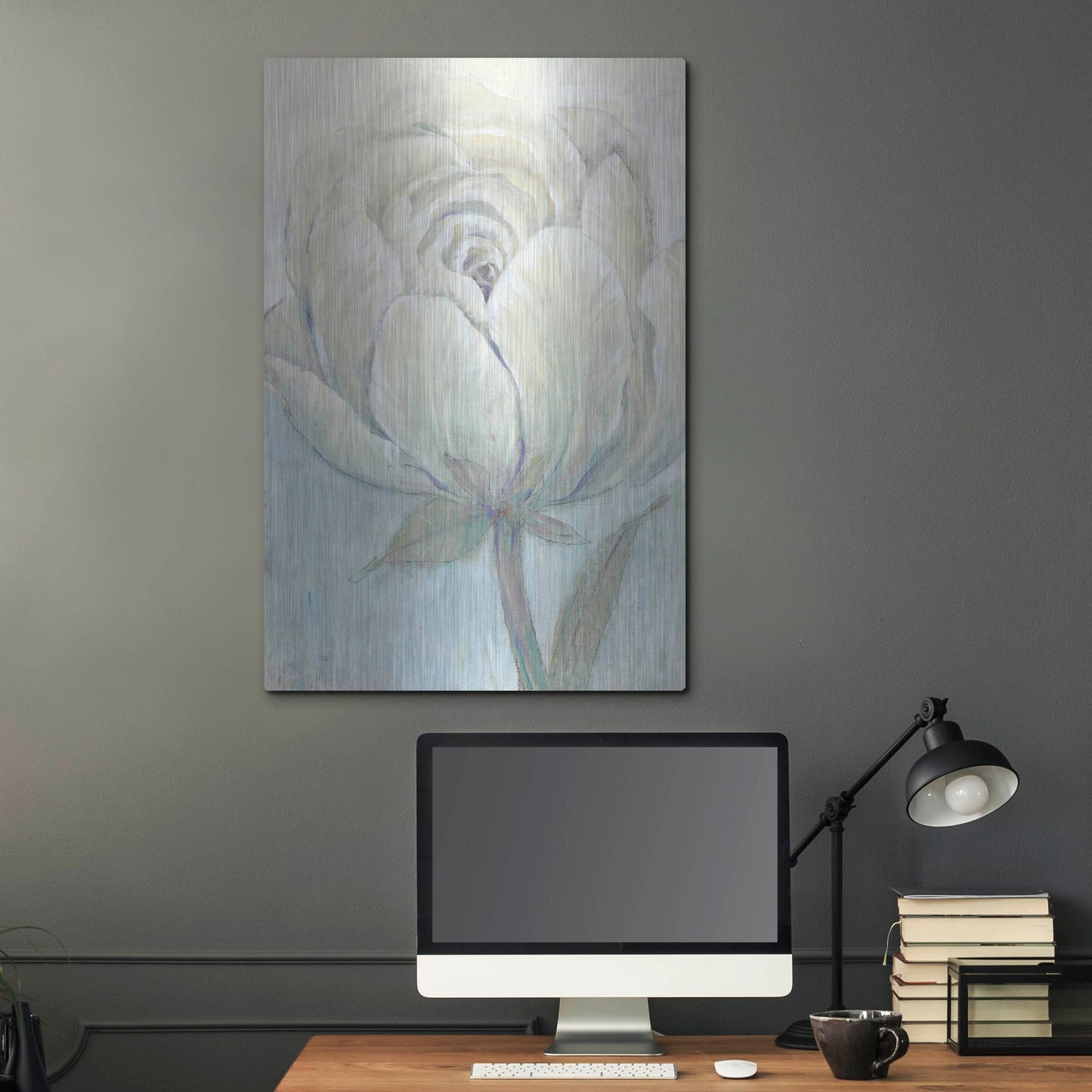 Luxe Metal Art 'English Rose I' by Tim O'Toole, Metal Wall Art,24x36