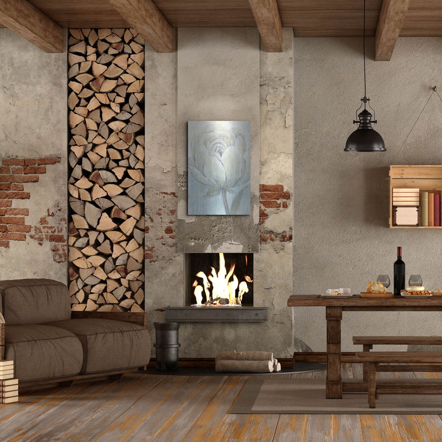 Luxe Metal Art 'English Rose I' by Tim O'Toole, Metal Wall Art,24x36