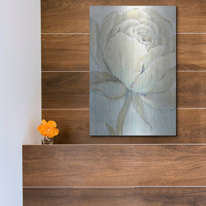 Luxe Metal Art 'English Rose II' by Tim O'Toole, Metal Wall Art,12x16