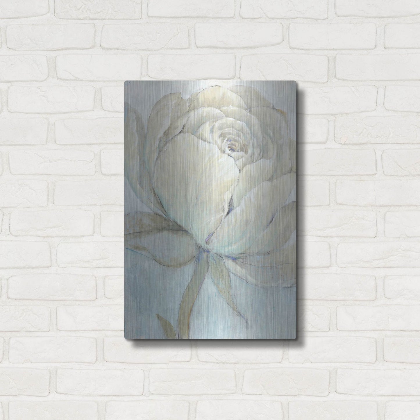 Luxe Metal Art 'English Rose II' by Tim O'Toole, Metal Wall Art,16x24