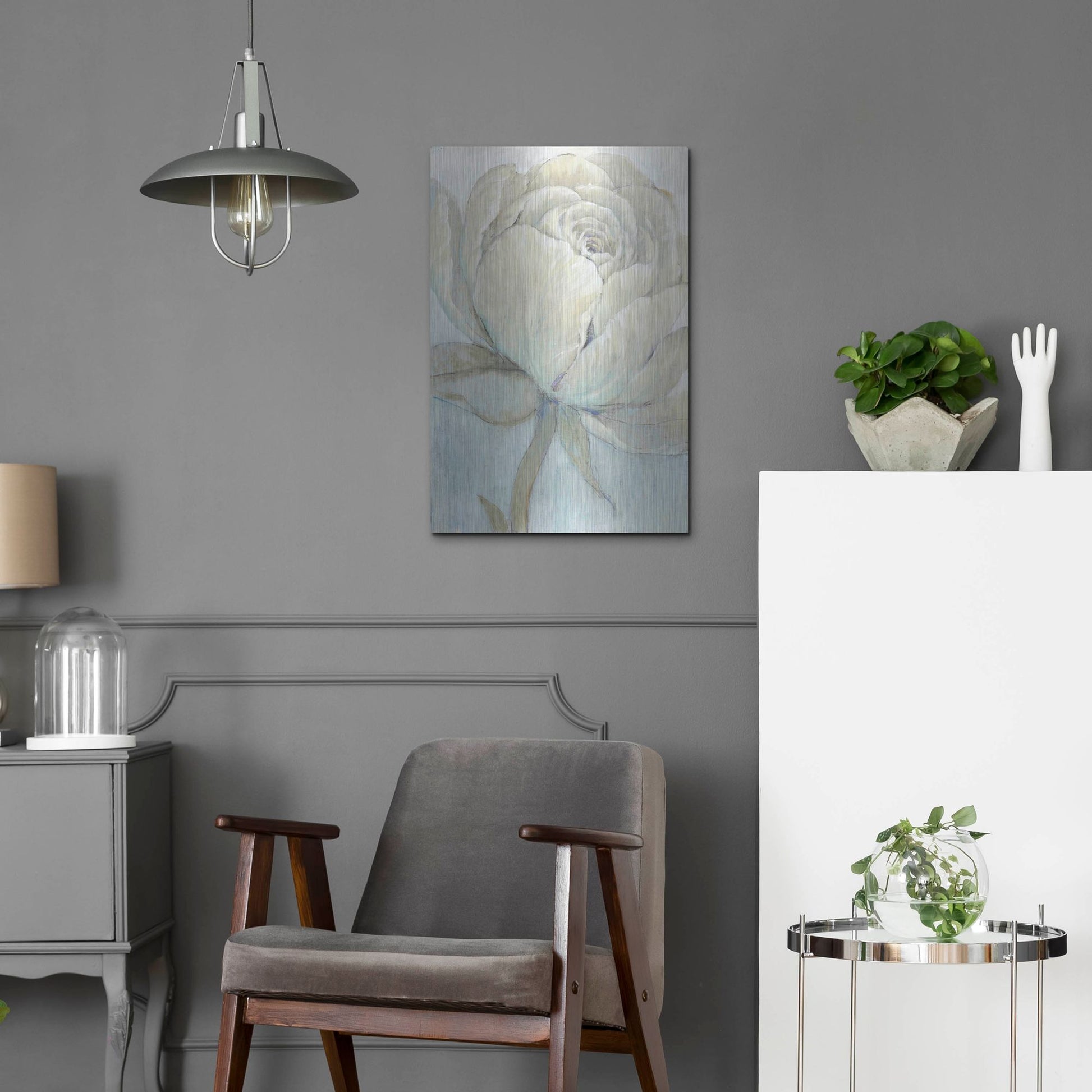 Luxe Metal Art 'English Rose II' by Tim O'Toole, Metal Wall Art,16x24