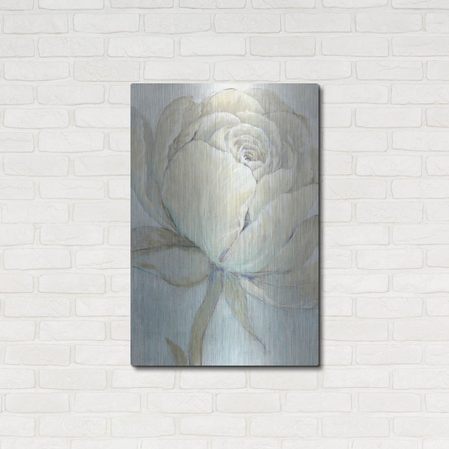 Luxe Metal Art 'English Rose II' by Tim O'Toole, Metal Wall Art,24x36