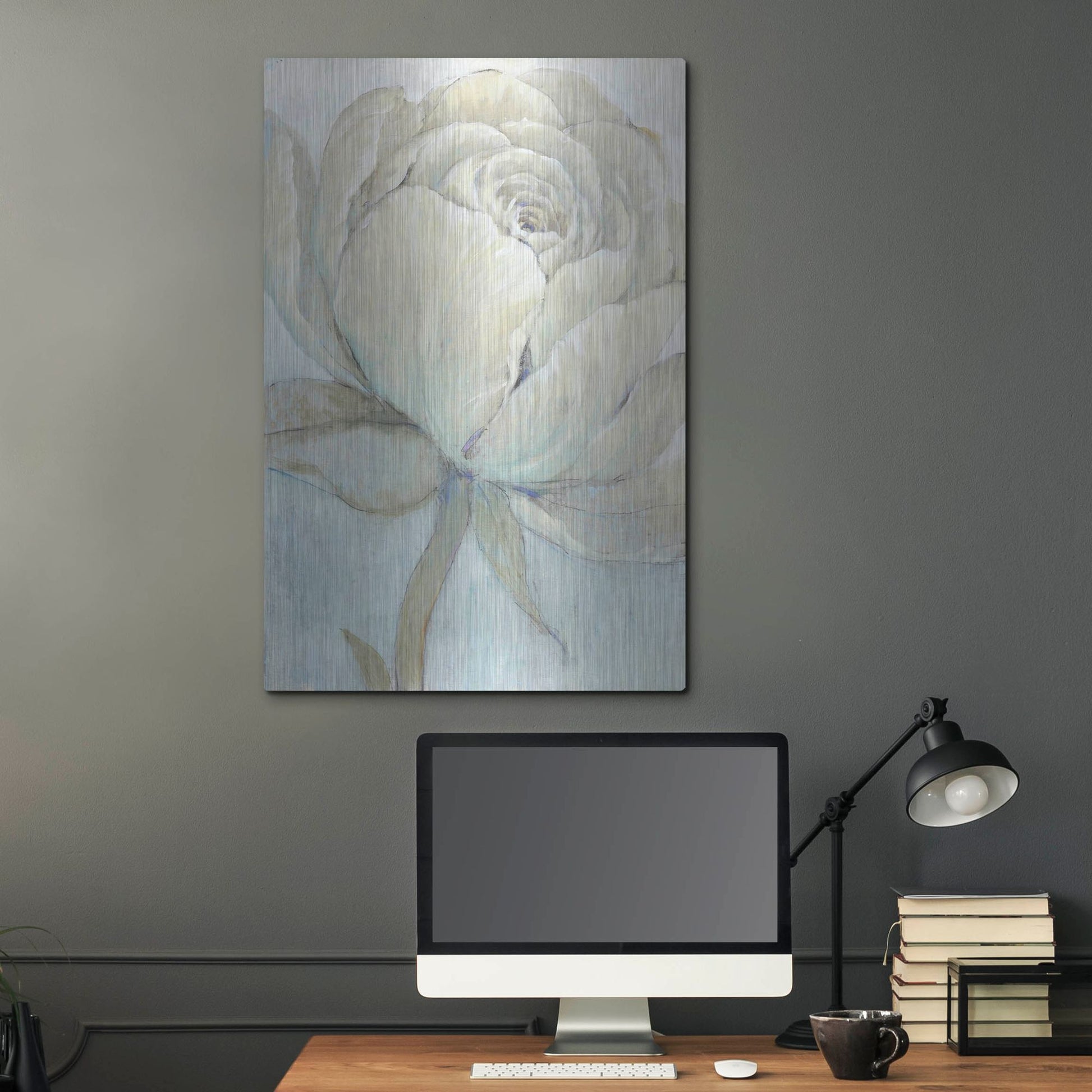 Luxe Metal Art 'English Rose II' by Tim O'Toole, Metal Wall Art,24x36