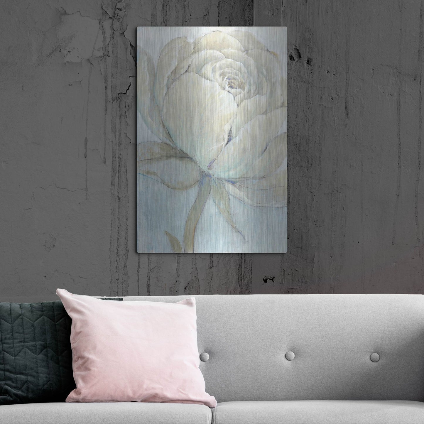 Luxe Metal Art 'English Rose II' by Tim O'Toole, Metal Wall Art,24x36