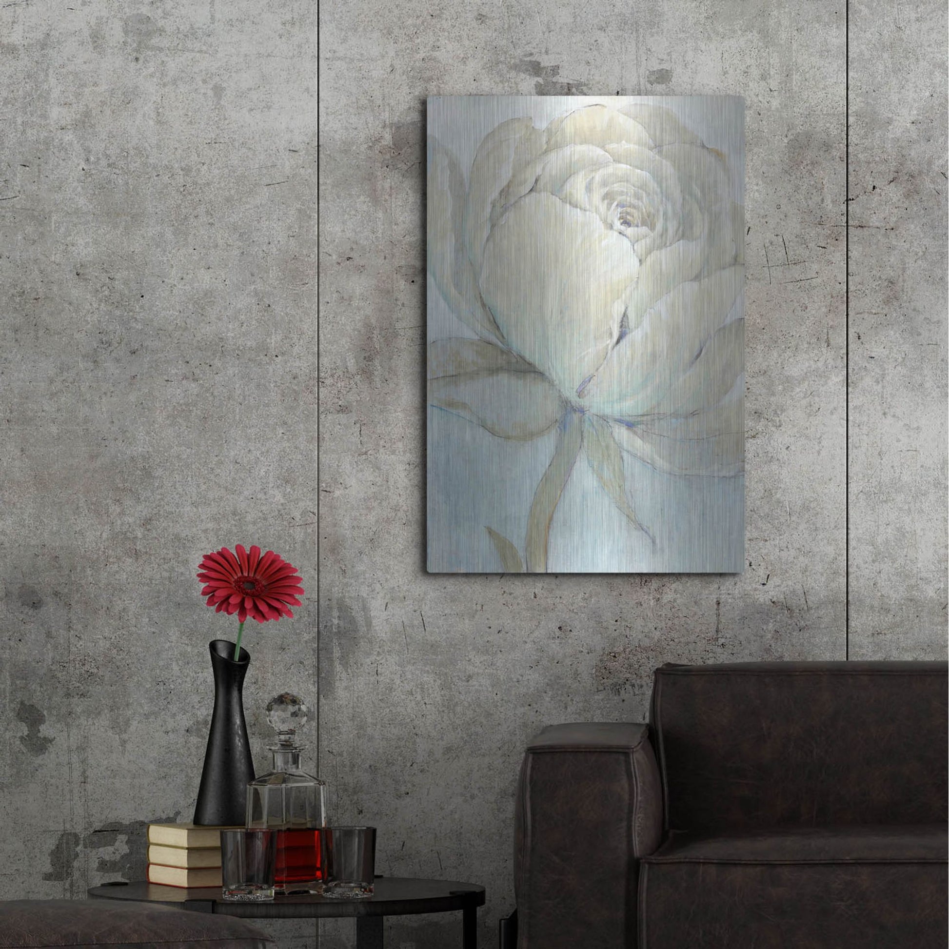 Luxe Metal Art 'English Rose II' by Tim O'Toole, Metal Wall Art,24x36