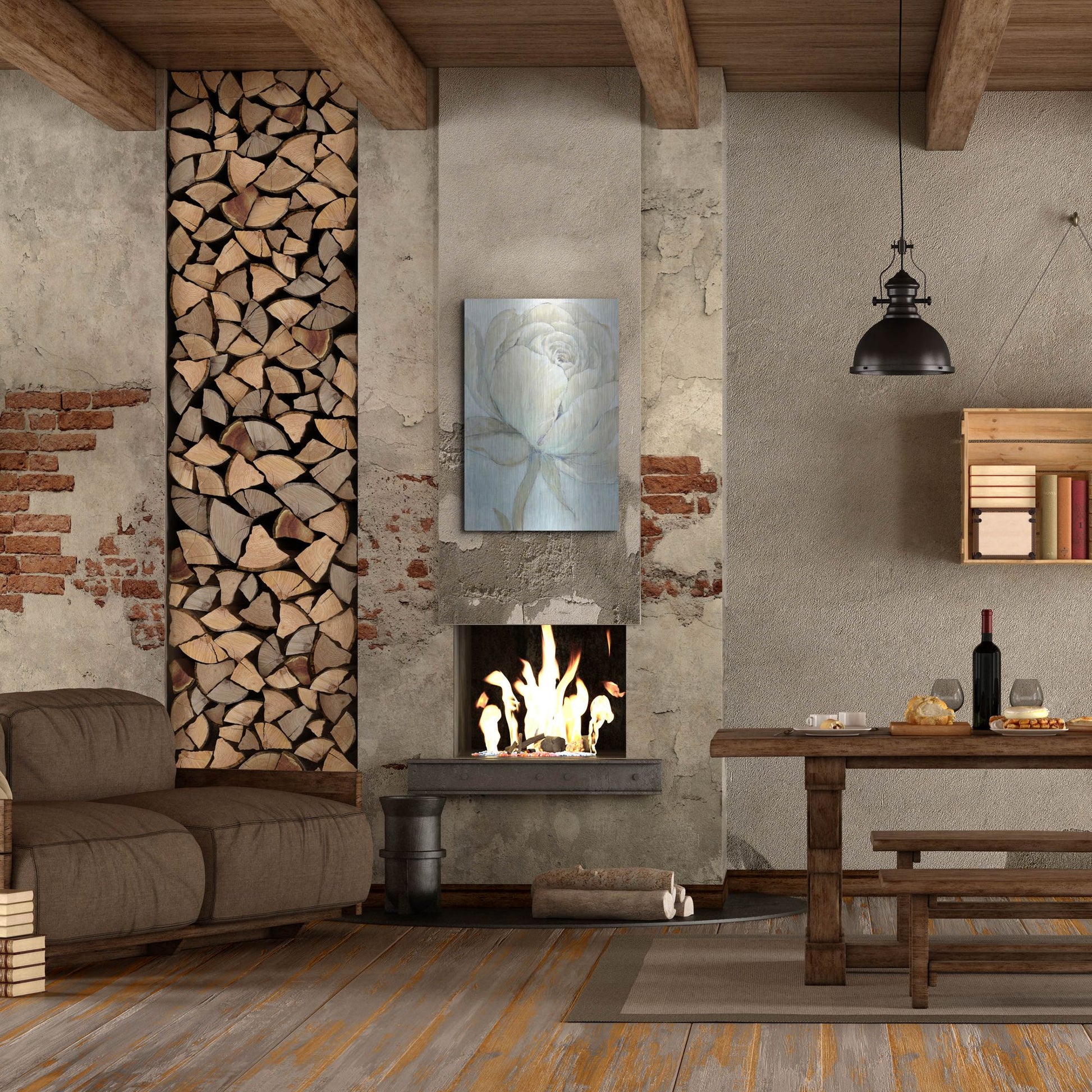 Luxe Metal Art 'English Rose II' by Tim O'Toole, Metal Wall Art,24x36