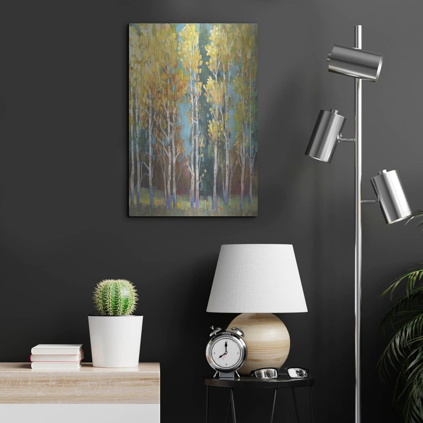 Luxe Metal Art 'Aspen Grove I' by Tim O'Toole, Metal Wall Art,16x24